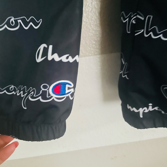 Unisex Champion Black and White Logo Rain jacket - Picture 7 of 8